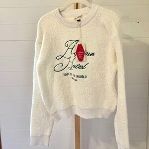 Universal Thread Womens Cream Alpine Hotel Cozy Fuzzy Sweater Size M